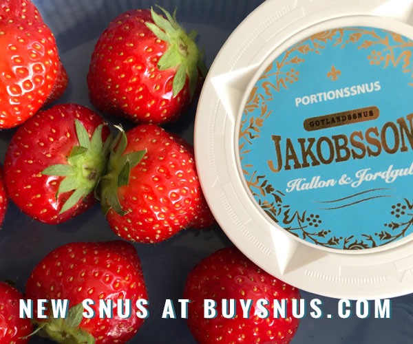 New Snus - Jakobsson's Hallon & Jordgubb - summer snus in original portions!