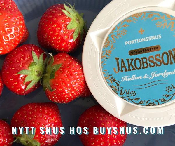 Nytt snus - Jakobsson's Hallon & Jordgubb - sommarsnus!