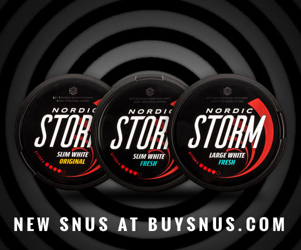 New snus at buysnus.com - Nordic Storm, extra strong snus in white portions!