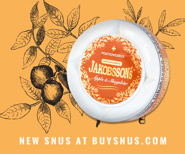 New snus at buysnus.com - Jakobsson's Fall snus with a flavor of apples and forest berries!